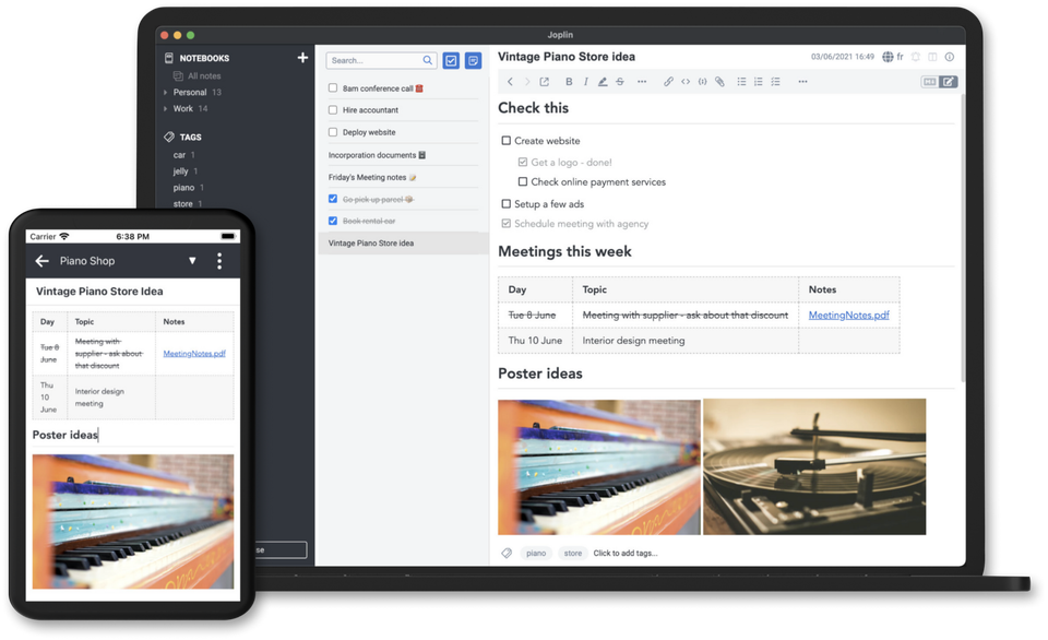 Joplin: Secure Notebook